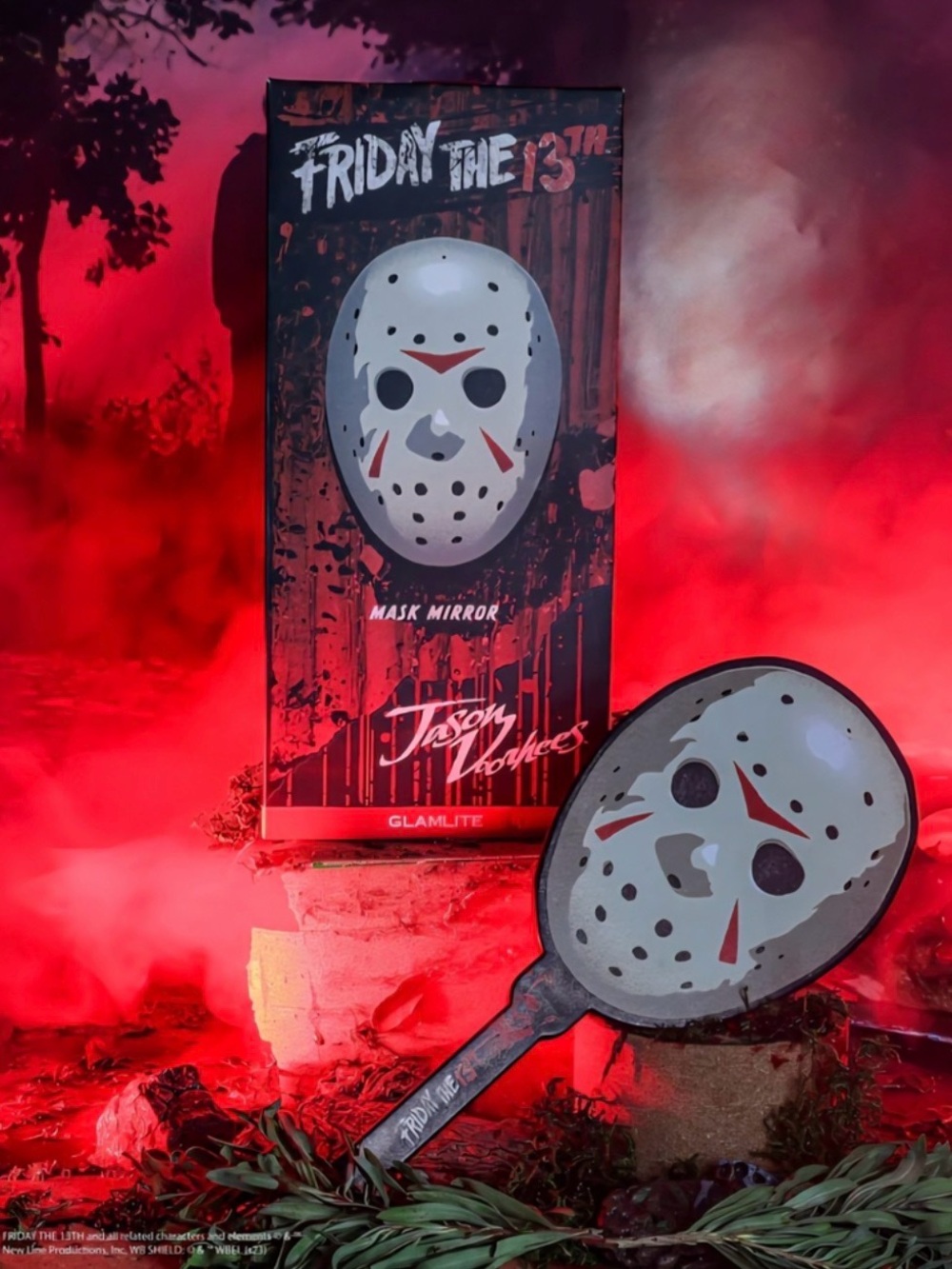 Glamlite x Friday the 13th Jason Mask Mirror BNIB!